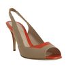 Fendi Lobster Patent and Camel Leather Peep Toe Slingbacks in Orange - Lyst
