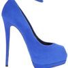 Giuseppe Zanotti Peep Toe Platform Shoe in Blue - Lyst