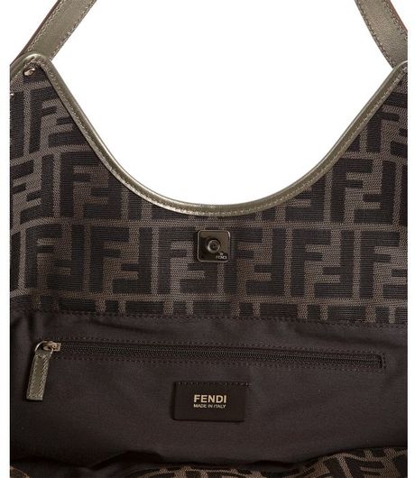 fendi zucca large hobo bag tobacco