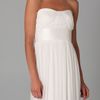Notte By Marchesa Strapless Chiffon Gown with Pleated Bodice in White - Lyst