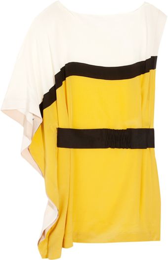 Vionnet Belted Color-block Silk Tunic - Lyst