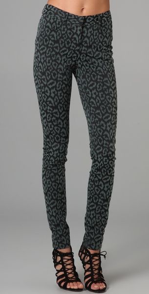 Zac Posen Leopard Pants in Animal (green) - Lyst