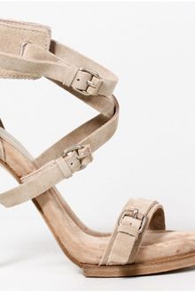 Alexander Wang Stella Suede High Heel Buckle Sandal - Lyst