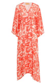 Kimono Dress on Winter Kate Kimono Dress In Orange  Red    Lyst