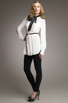 Dolce & Gabbana Two-tone Lace-trim Tunic - Lyst