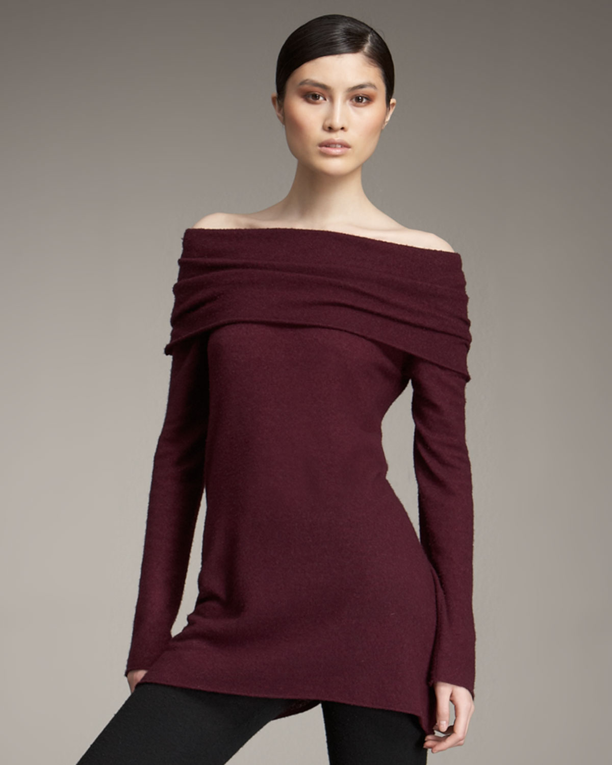 Donna Karan New York Offtheshoulder Slouchy Top in Red (berry) Lyst