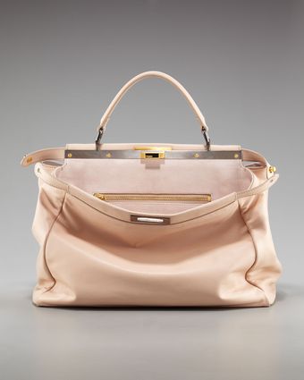 Fendi Peekaboo Leather Tote - Lyst