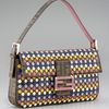 Fendi Woven Pois Baguette in Brown (tobacco) - Lyst