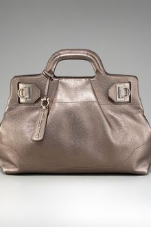 Ferragamo Soft East-west Metallic Tote - Lyst