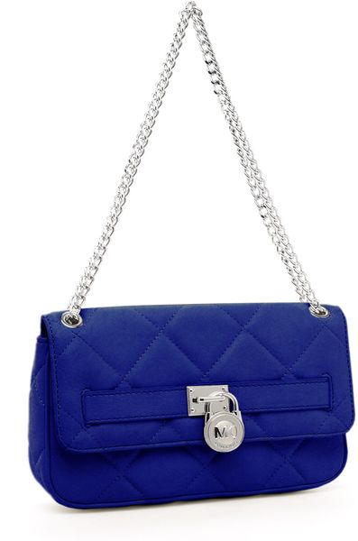Michael By Michael Kors Hamilton Quilted Flap Shoulder Bag, Cobalt in Blue (cobalt) - Lyst