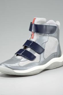 Prada Grip-strap High-top Sneaker - Lyst