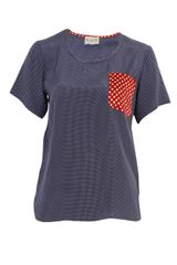 Sea Ny Navy and Red Polka Tee