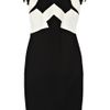Antonio Berardi Twotone Crepe Pencil Dress in Black - Lyst