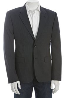 Marc By Marc Jacobs Grey Cotton-wool Double Pinstripe Two Button Blazer - Lyst