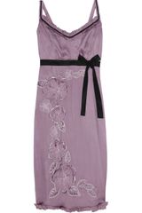 Philosophy di Alberta Ferretti Appliqué Silk Dress