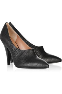 Sigerson Morrison Snakeskin-embossed Leather Pumps - Lyst