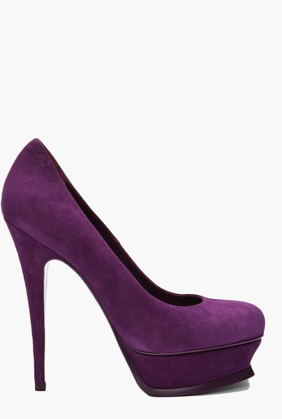 Yves Saint Laurent Tribute Pumps in Purple - Lyst