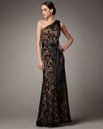 Tadashi Shoji One-shoulder Lace Gown - Lyst