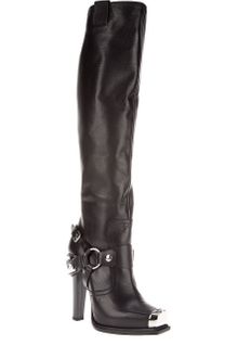 Gianmarco Lorenzi Plaque Heel Boot - Lyst
