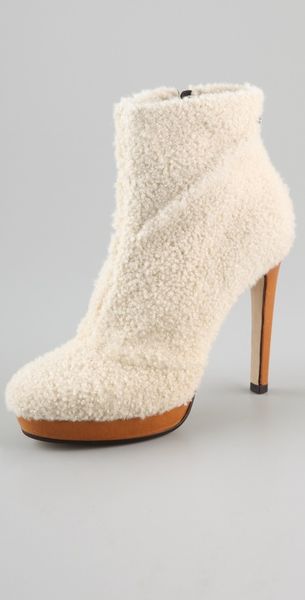 Viktor & Rolf Shearling Platform Booties - Lyst