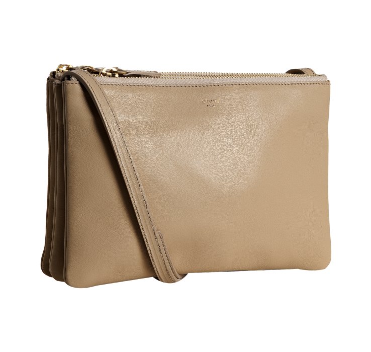Celine Brown Lambskin Trio Crossbody Bag in Brown Lyst