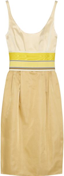 Chris Benz Nelda Color-block Silk-satin Dress - Lyst