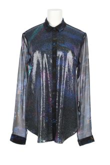 Erdem Silk Chiffon Long Sleeves Shirt Embroidered Sequins On The Front - Lyst