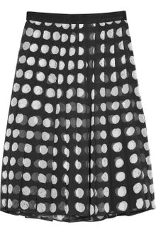 Jason Wu Dot-print Pleated Silk Skirt - Lyst