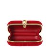 Alexander Mcqueen Velvet Britain Clutch in Red - Lyst