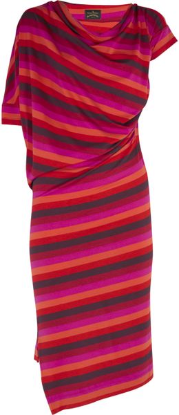 Vivienne Westwood Anglomania New Drape Jersey Dress in Red (pink) - Lyst