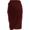 Carven Ruched Skirt in Red (burgundy) - Lyst