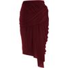 Carven Ruched Skirt in Red (burgundy) - Lyst