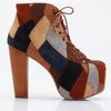 Jeffrey Campbell Lita Patchwork in Brown (tan) - Lyst