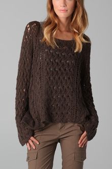 Free People Open Stitch Sweater - Lyst