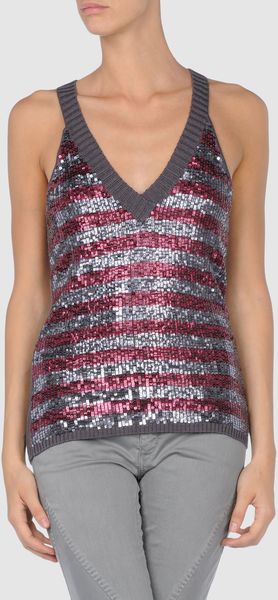 Laltramoda Top in Gray (grey) - Lyst