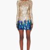 Matthew Williamson Liquid Sequin Dress in Gold - Lyst