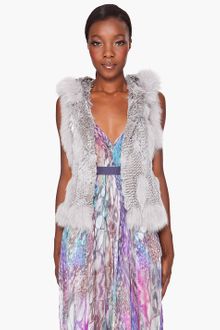 Matthew Williamson Knit Rabbit Fur Vest - Lyst