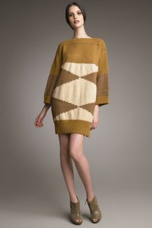 Stella McCartney Geometric Intarsia-knit Dress - Lyst