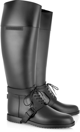 Givenchy Rubber Equestrian Boots - Lyst