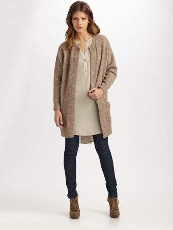 Acne Long Open Mohair Cardigan - Lyst
