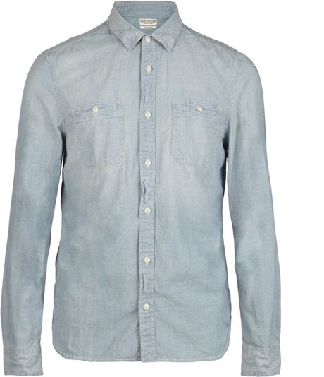 allsaints blue shirt