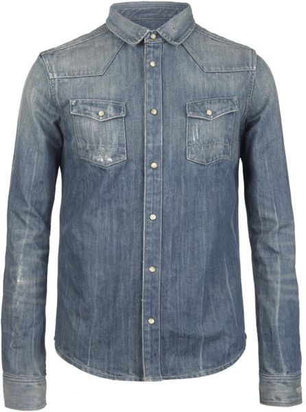 allsaints blue shirt