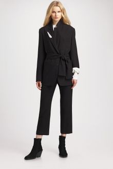 Ann Demeulemeester Cropped Wool Trousers - Lyst