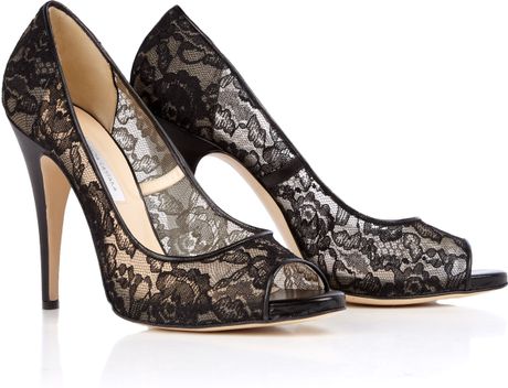 Bionda Castana Melody Peep Toe Shoe in Black - Lyst