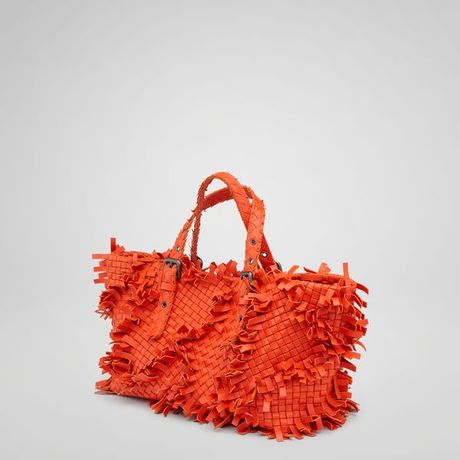 Bottega Veneta Ametista Patchwork Intrecciato Nappa Tote in Orange (corniola) - Lyst