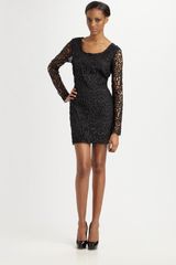 Catherine Malandrino Faux Leather Cut-out Dress