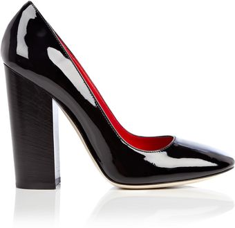 D&G Block Heeled Patent Shoe - Lyst