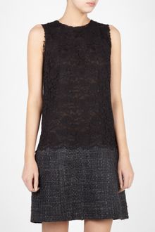 D&G Sleeveless Lace and Bouclé Dress - Lyst