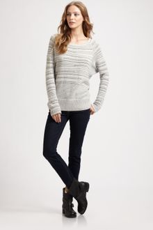 Duffy Striped Boatneck Sweater - Lyst