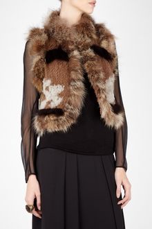 Elizabeth And James Elizabeth Fur Knit Vest Jacket - Lyst